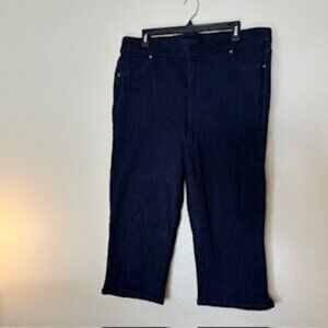 Chico's Pull On Women's Jegging Capri - Dark Denim